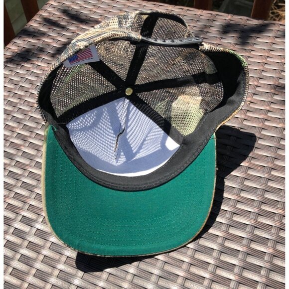 Mesh Trucker Hat Camo Mesh Twin Ponds Logo Stamped Address Adj Hunting Theme - Picture 6 of 7